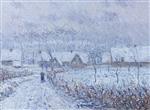 Gustave Loiseau - Bilder Gemälde - After the Snow on the Field