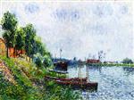 Gustave Loiseau - Bilder Gemälde - Banks of the River Oise