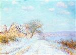 Gustave Loiseau - Bilder Gemälde - Banks of the Seine, Snow, Frost, Sunshine