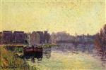 Gustave Loiseau - Bilder Gemälde - Barges on the Oise