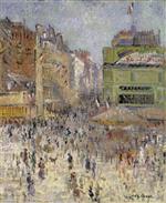 Gustave Loiseau - Bilder Gemälde - Bastille Day on Rue de Clignancourt