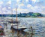 Gustave Loiseau - Bilder Gemälde - Boat and Pontoon