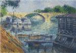 Gustave Loiseau  - Bilder Gemälde - Boats on the Seine