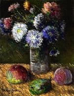 Gustave Loiseau  - Bilder Gemälde - Bouquet of Flowers and Fruit