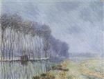 Gustave Loiseau  - Bilder Gemälde - By the Eure in Winter