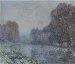 Gustave Loiseau  - Bilder Gemälde - By the Eure River - Hoarfrost