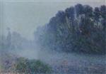 Gustave Loiseau  - Bilder Gemälde - By the Eure River - Mist Effect