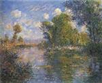 Gustave Loiseau  - Bilder Gemälde - By the Eure River in Autumn