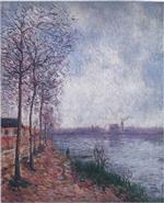 Gustave Loiseau  - Bilder Gemälde - By the Oise in Pontoise