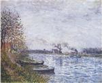 Gustave Loiseau  - Bilder Gemälde - By the Oise River