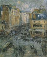 Gustave Loiseau  - Bilder Gemälde - Clignancourt Street in Paris