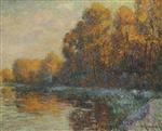Gustave Loiseau  - Bilder Gemälde - Edge of the River in Autumn