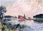 Gustave Loiseau  - Bilder Gemälde - Factory on the Banks of the Oise, near Pontoise