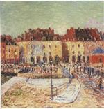 Gustave Loiseau  - Bilder Gemälde - Fish Market at Dieppe