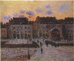 Gustave Loiseau  - Bilder Gemälde - Fish market at the Port of Dieppe