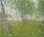 Gustave Loiseau  - Bilder Gemälde - Garden by the House
