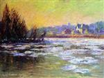 Gustave Loiseau  - Bilder Gemälde - Ice Flows on the Oise