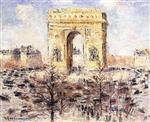 Gustave Loiseau  - Bilder Gemälde - La Place de l'Etoile, Paris, Soleil