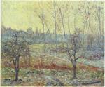 Gustave Loiseau  - Bilder Gemälde - Landscape in Winter with fog