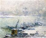 Gustave Loiseau  - Bilder Gemälde - Le quai d'Henri IV