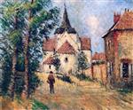 Gustave Loiseau  - Bilder Gemälde - Le Village anime