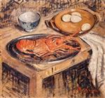 Gustave Loiseau  - Bilder Gemälde - Lobster from Portugal