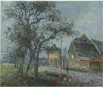 Gustave Loiseau  - Bilder Gemälde - Louvier Road in Winter