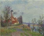 Gustave Loiseau  - Bilder Gemälde - Paper Mill at Port Marly