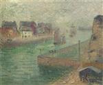 Gustave Loiseau  - Bilder Gemälde - Port at Dieppe in Fog