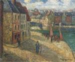 Gustave Loiseau  - Bilder Gemälde - Quai a Dieppe