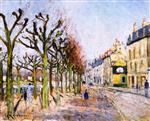 Gustave Loiseau  - Bilder Gemälde - Quay alongside the River, Village, Sunlight