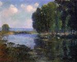 Gustave Loiseau  - Bilder Gemälde - River Bend in Normandy