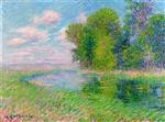 Gustave Loiseau  - Bilder Gemälde - River in Normandy