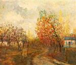 Gustave Loiseau  - Bilder Gemälde - Road through a Village