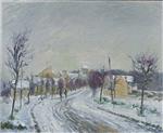 Gustave Loiseau  - Bilder Gemälde - Snow at Saint-Ouen-l'Aumone