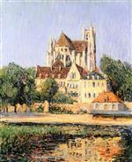 Gustave Loiseau  - Bilder Gemälde - The Auxerre Cathedral