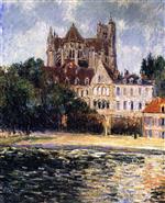 Gustave Loiseau  - Bilder Gemälde - The Auxerre Cathedral