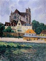 Gustave Loiseau  - Bilder Gemälde - The Auxerre Cathedral