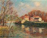 Gustave Loiseau  - Bilder Gemälde - The Bridge at Auvers on the Oise