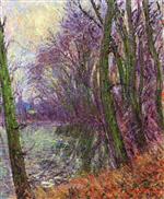 Gustave Loiseau  - Bilder Gemälde - The Mare in Winter