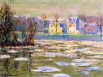 Gustave Loiseau  - Bilder Gemälde - The Oise in Winter