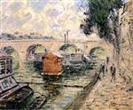 Gustave Loiseau  - Bilder Gemälde - The Pont Marie, Paris