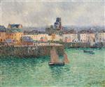 Gustave Loiseau  - Bilder Gemälde - The Port of Dieppe