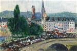 Gustave Loiseau  - Bilder Gemälde - The Quays at Rouen