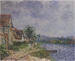 Gustave Loiseau  - Bilder Gemälde - The Seine at Port Joie