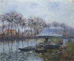 Gustave Loiseau  - Bilder Gemälde - The Seine at Port Marley