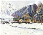 Gustave Loiseau  - Bilder Gemälde - The Village of Daphiné