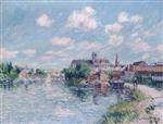 Gustave Loiseau  - Bilder Gemälde - The Yonne River at Auxerre, France
