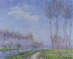 Gustave Loiseau  - Bilder Gemälde - Trees by the River
