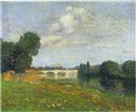 Gustave Loiseau  - Bilder Gemälde - Village by the River